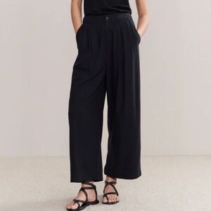 Jenni Kayne Relaxed Trouser in Black, Size 4